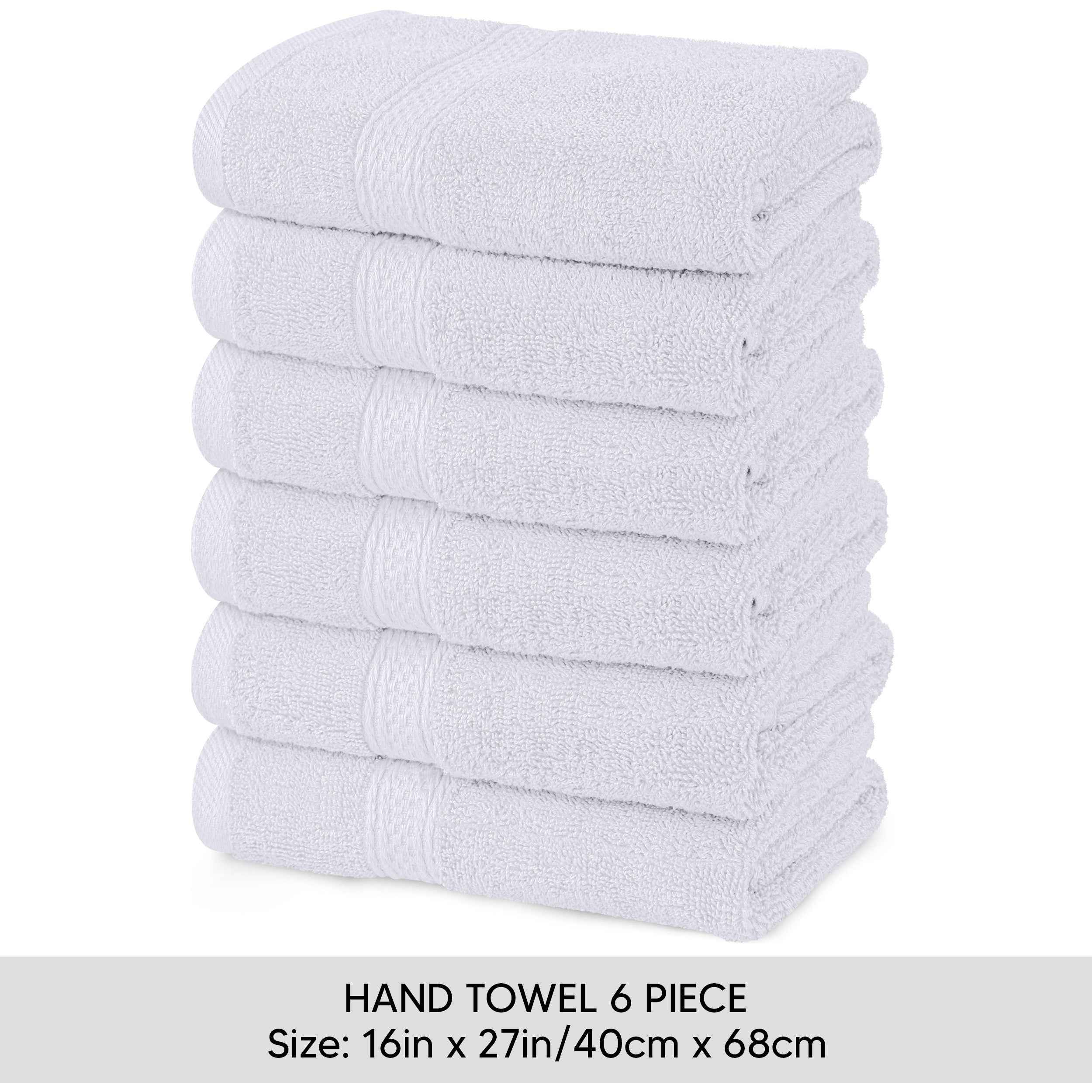 Calibrewise Hand Towels 6 Pack Premium Hand Towels Set, 16 by 28 inches, 100% Ring Spun Cotton, Ultra Soft and Highly Absorbent 600GSM Towels for Bathroom, Gym, Shower, Hotel, and Spa, Grey