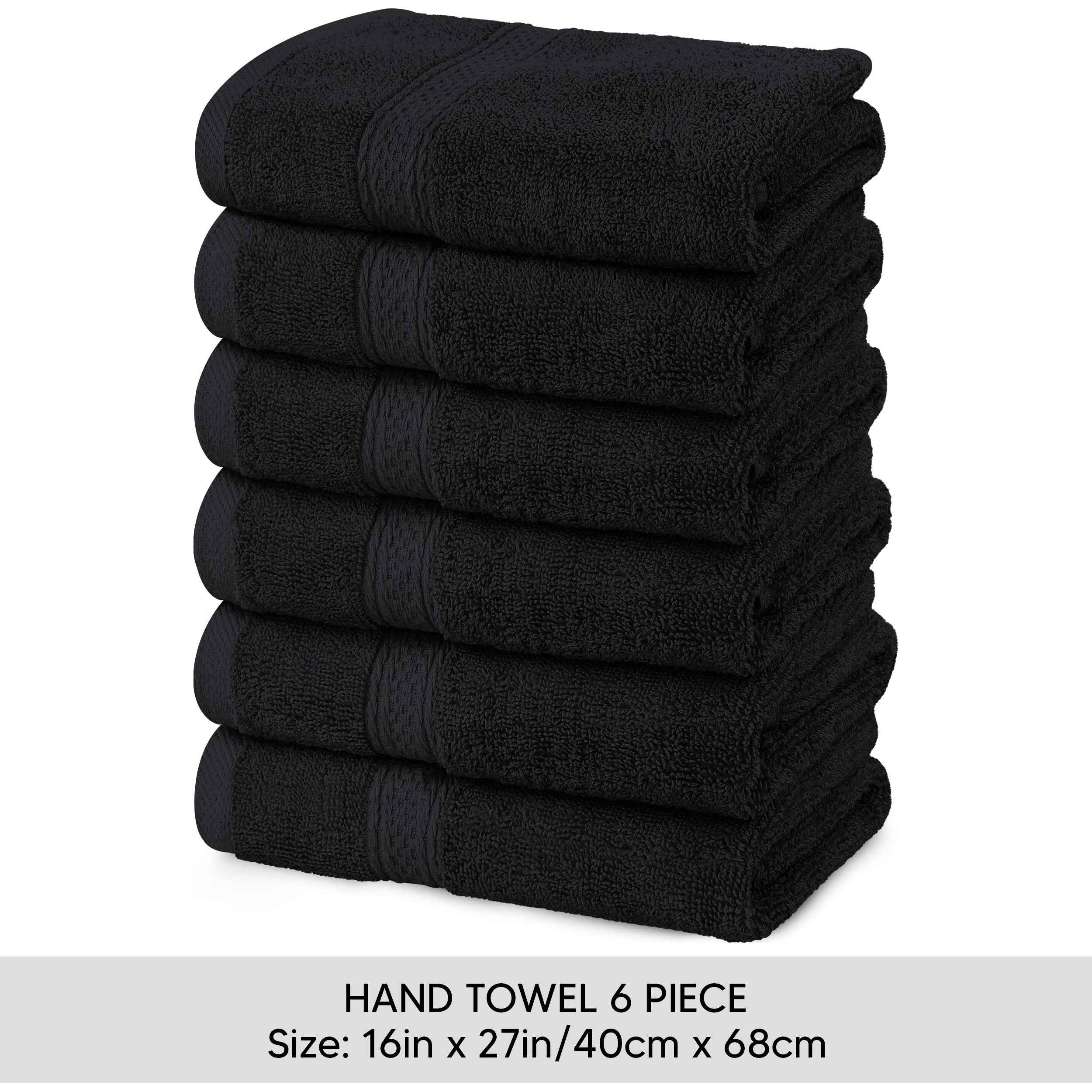 Calibrewise Hand Towels 6 Pack (Grey) – 600 GSM Cotton Bathroom Towels
