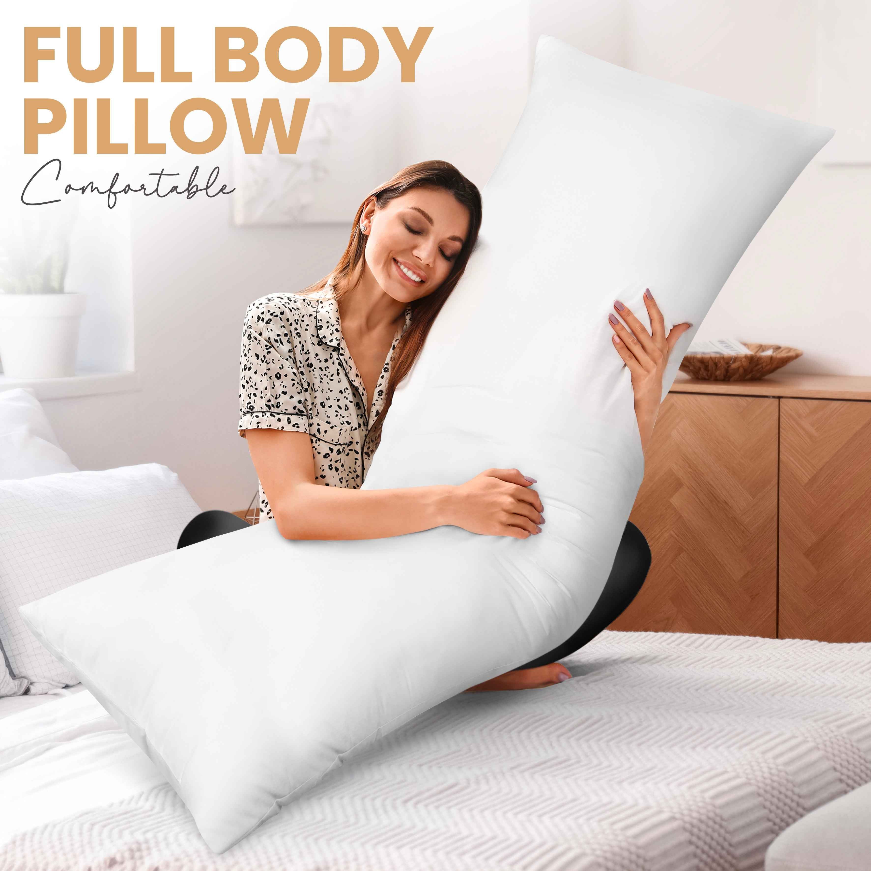Calibrewise Full Body Pillow 20x54 Inch (White) – Long Side Sleeper Pillow