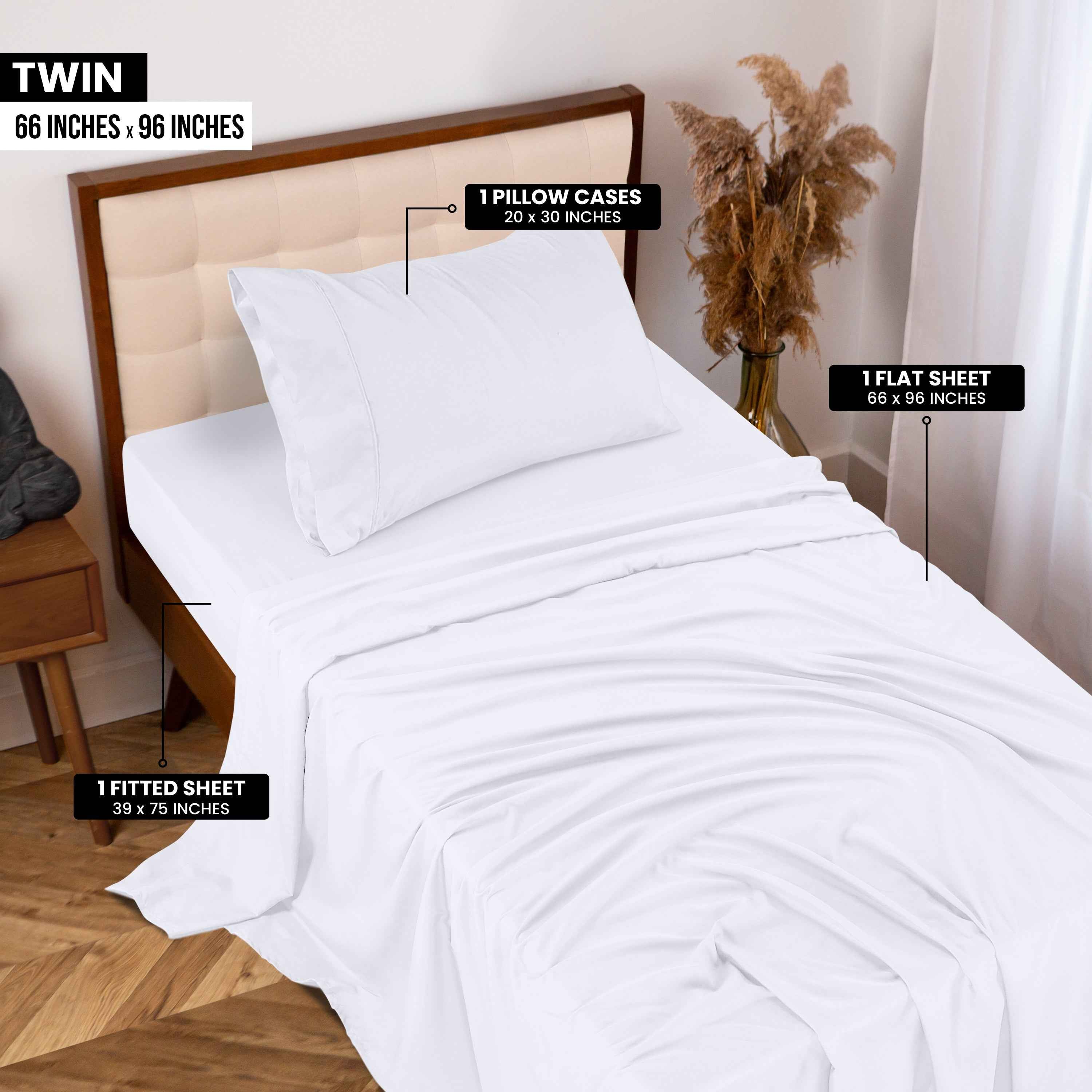 Calibrewise Microfiber Bedsheet Set – 4 Piece Soft Breathable Bedding