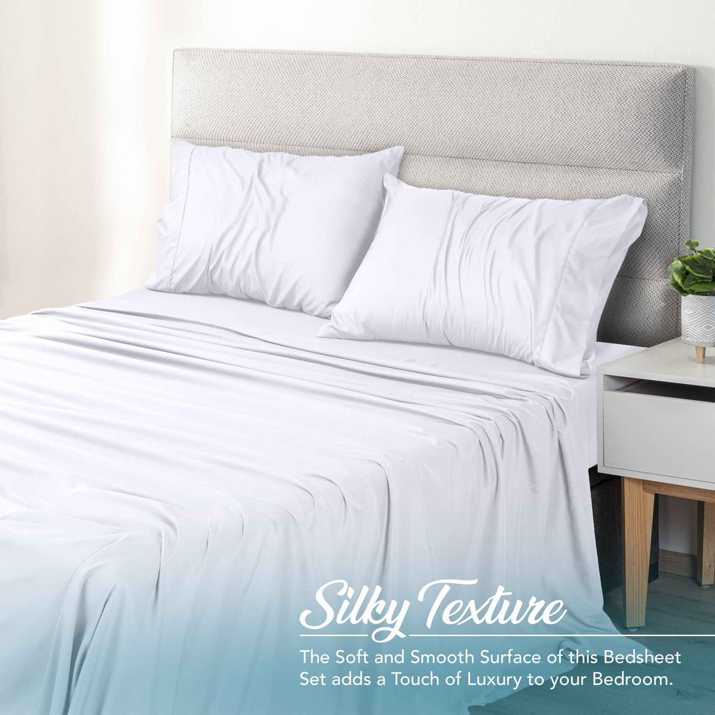 Calibrewise Microfiber Bedsheet Set – 4 Piece Soft Breathable Bedding