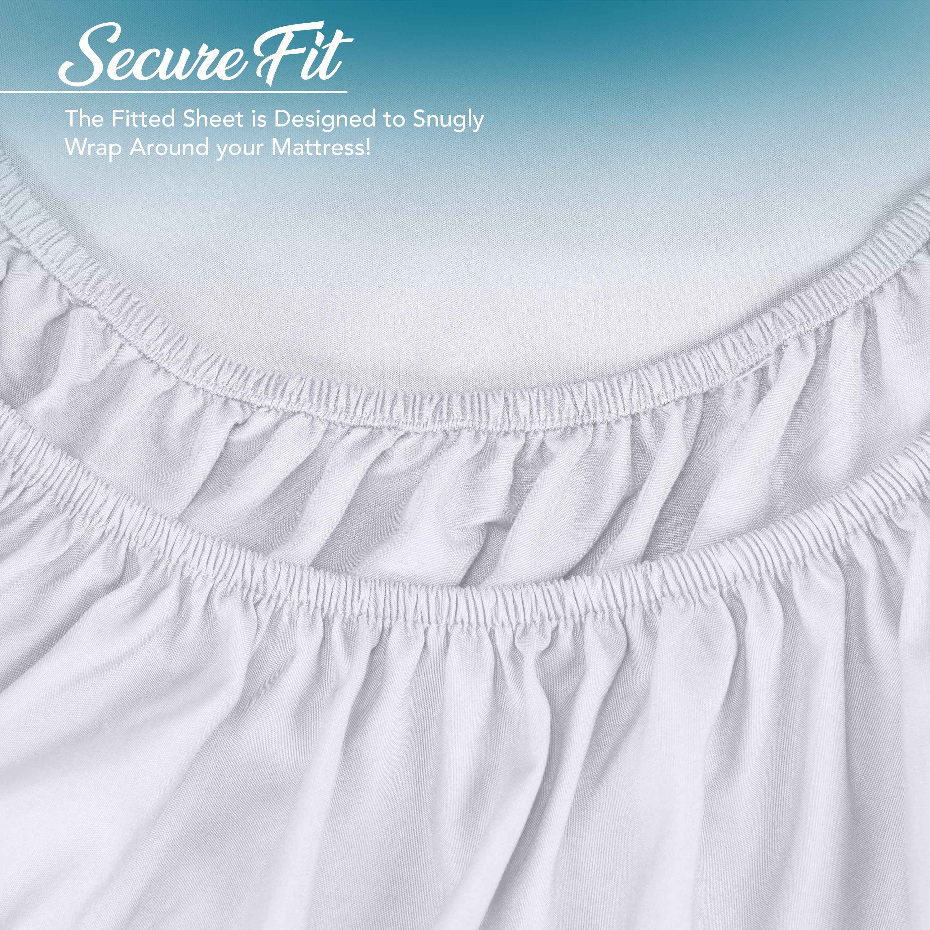 Calibrewise Microfiber Bedsheet Set – 4 Piece Soft Breathable Bedding