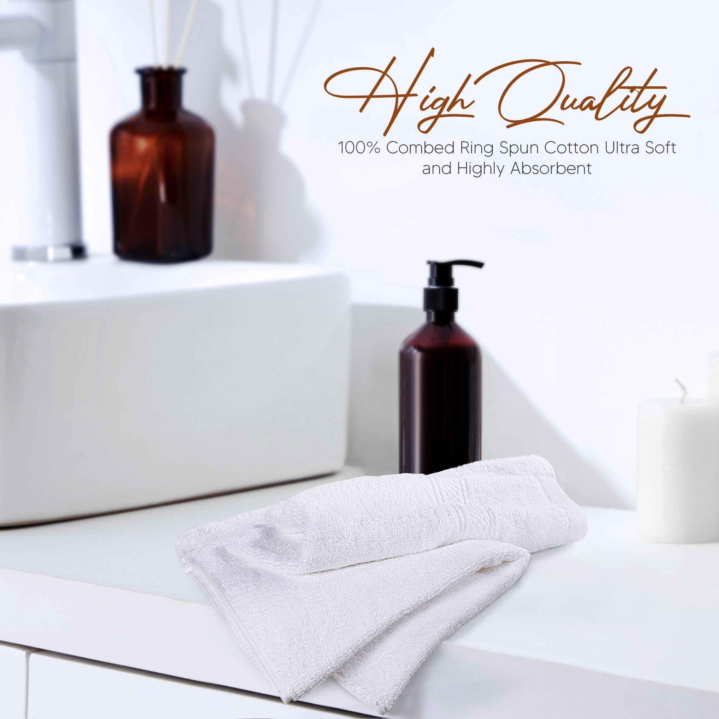 Calibrewise Hand Towels 6 Pack Premium Hand Towels Set, 16 by 28 inches, 100% Ring Spun Cotton, Ultra Soft and Highly Absorbent 600GSM Towels for Bathroom, Gym, Shower, Hotel, and Spa, Grey