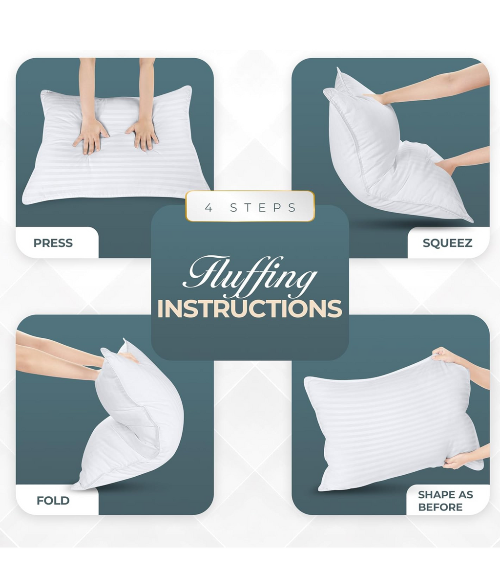 Calibrewise Bed Pillow (White) – Standard Size Soft Sleeping Pillow