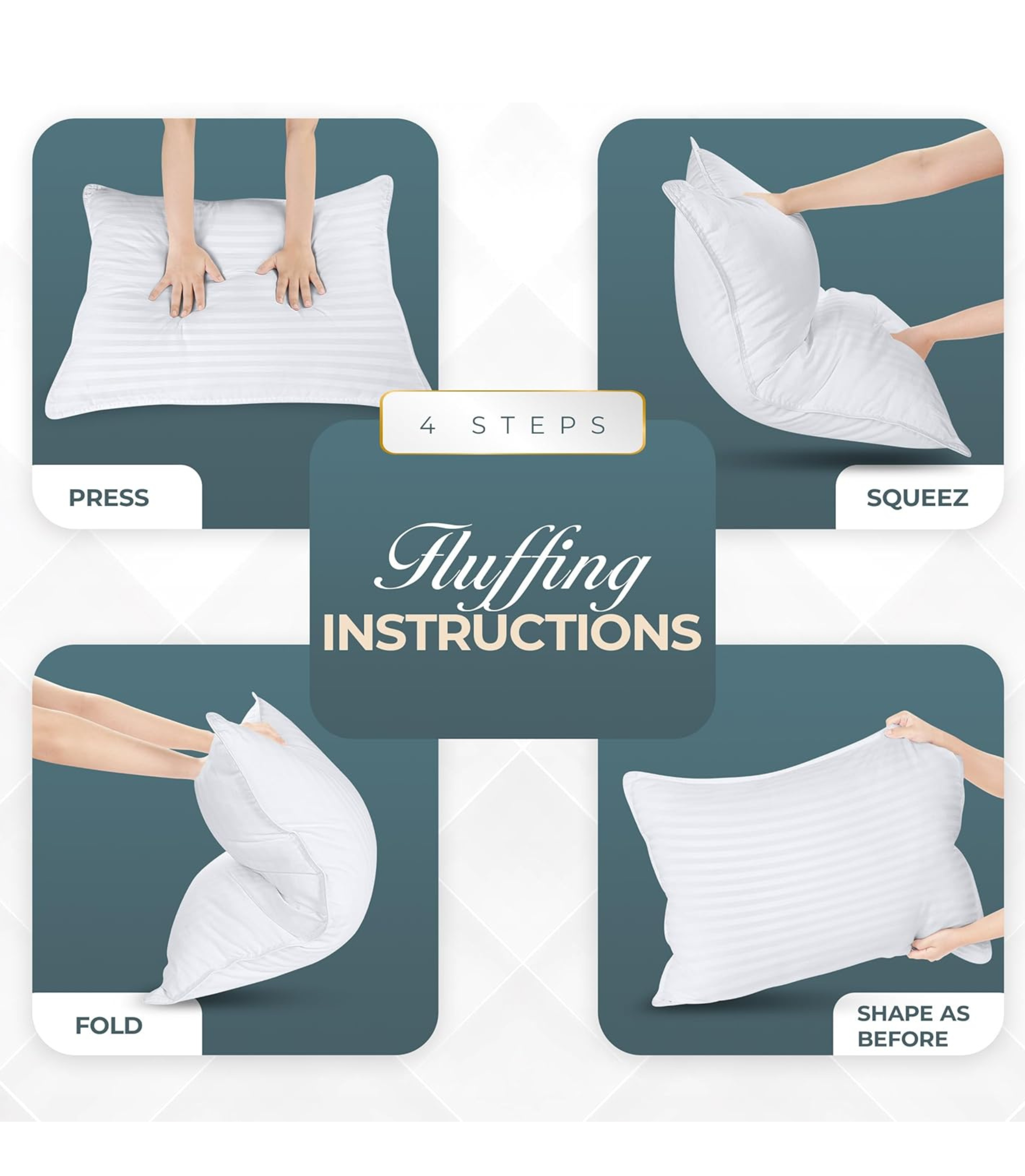 Calibrewise Bed Pillow (White) – Standard Size Soft Sleeping Pillow